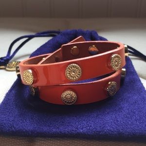 Tory Burch Double-Wrap leather bracelet